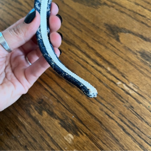 Gucci GG Monogram Eco Washed Blue Denim Headband - Picture 5 of 6
